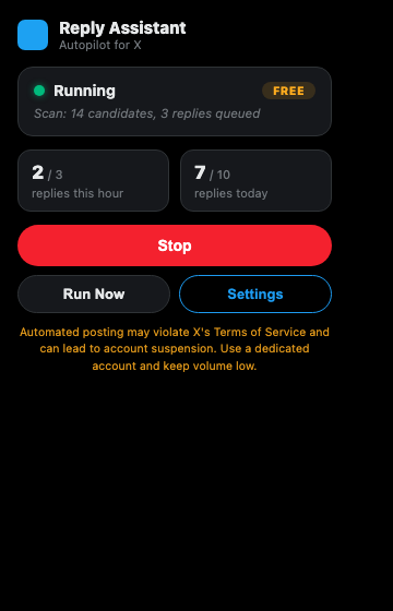 Reply Assistant popup